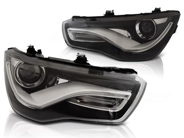 LED Tagfahrlicht Scheinwerfer für Audi A1 10-14 schwarz